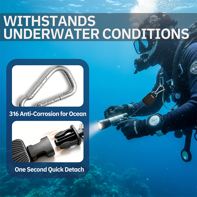 Scuba Retractable Lanyard Action Camera Accessories