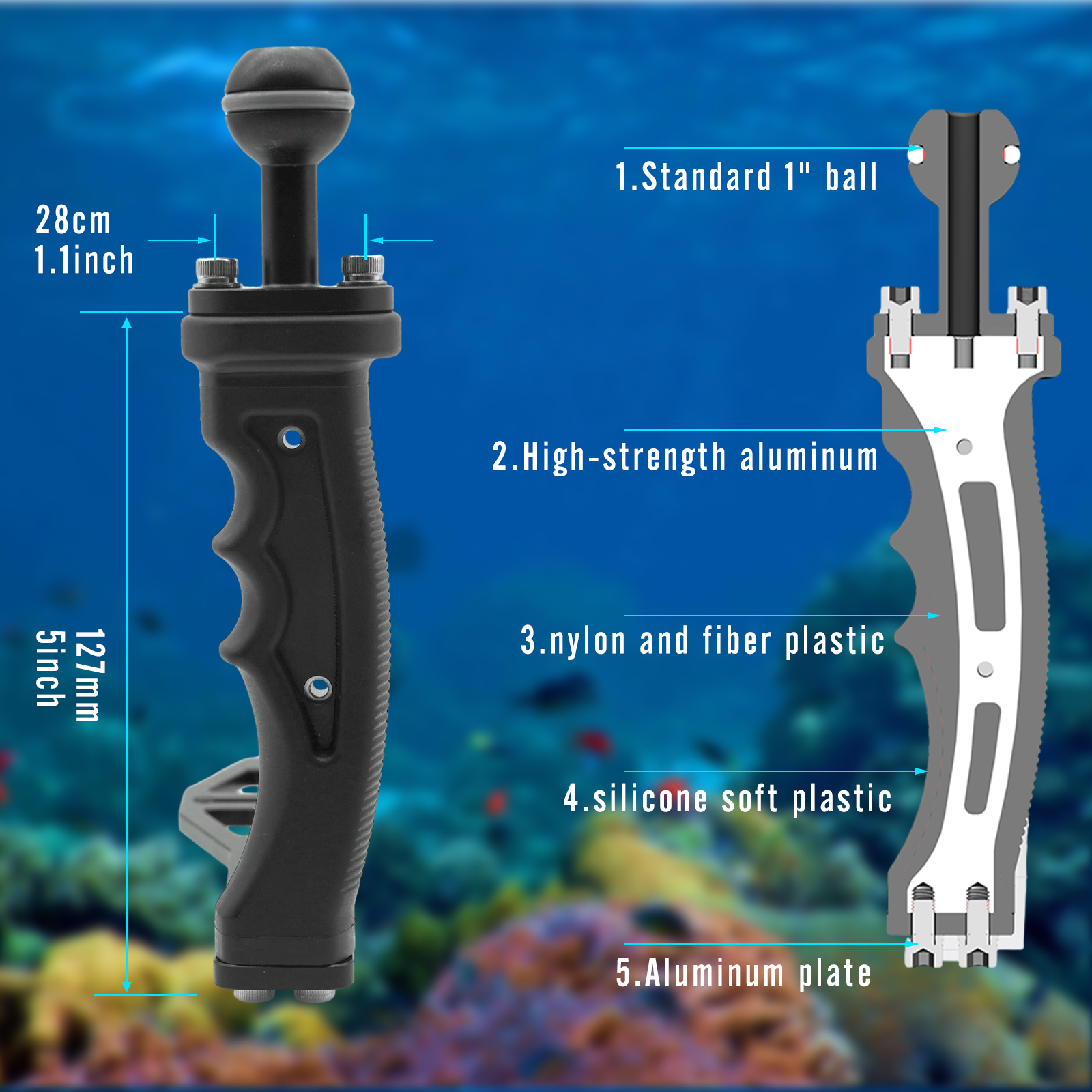 Aquanic AS060 portable diving photography stands