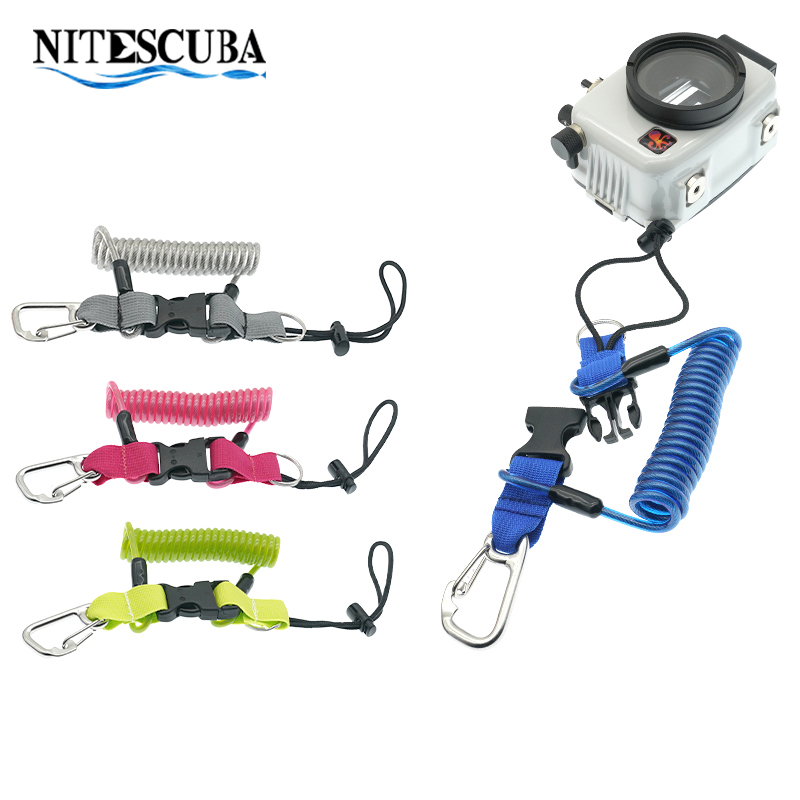 316 Anti-lost Spiral Spring Coil Camera Lanyard Clip Buckle