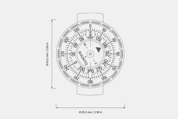 Suunto Sk-8 Compass Underwater Luminous Function