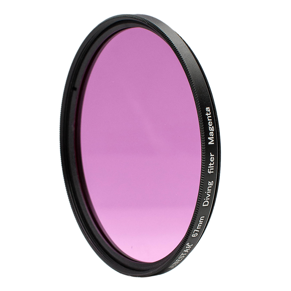 Red Filter and Magenta Filter 67 mm thread, underwater photography accessories for color correction