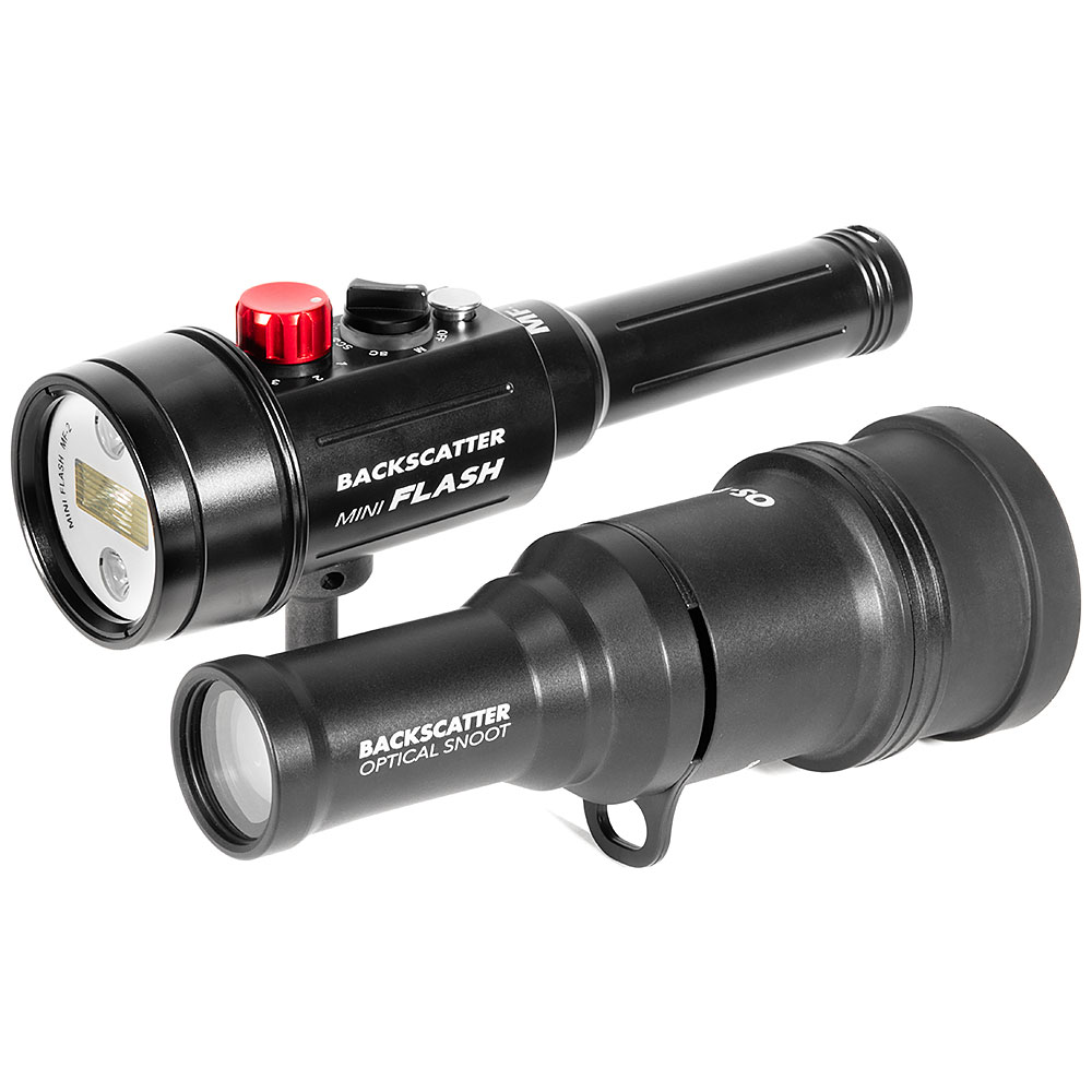 Backscatter Mini Flash 2 Underwater Compact Strobe Mf-2 Snoot Macro Photography Flashlight
