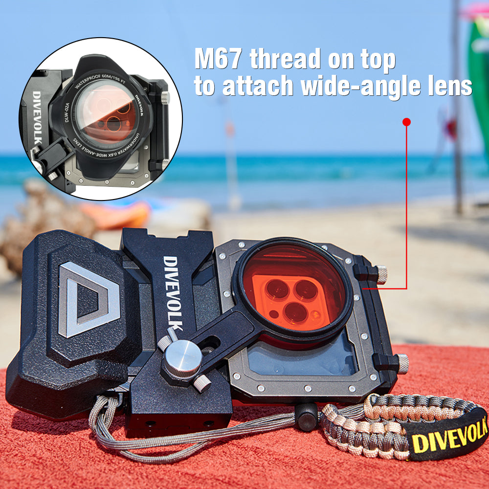 Red Filter and Magenta Filter 67 mm thread, underwater photography accessories for color correction