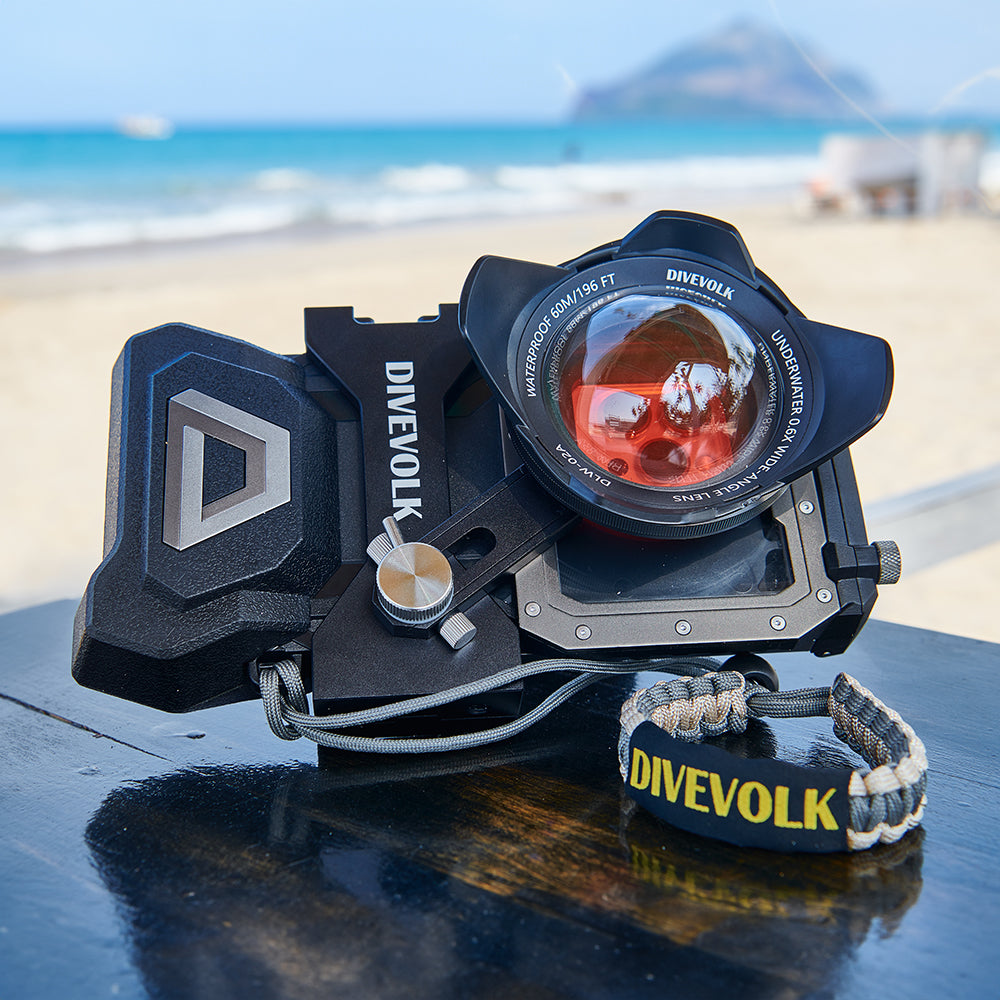 Underwater Wide-angle Conversion Lens X0.6 for DIVEVOLK Housing and Compact Camera Houisng