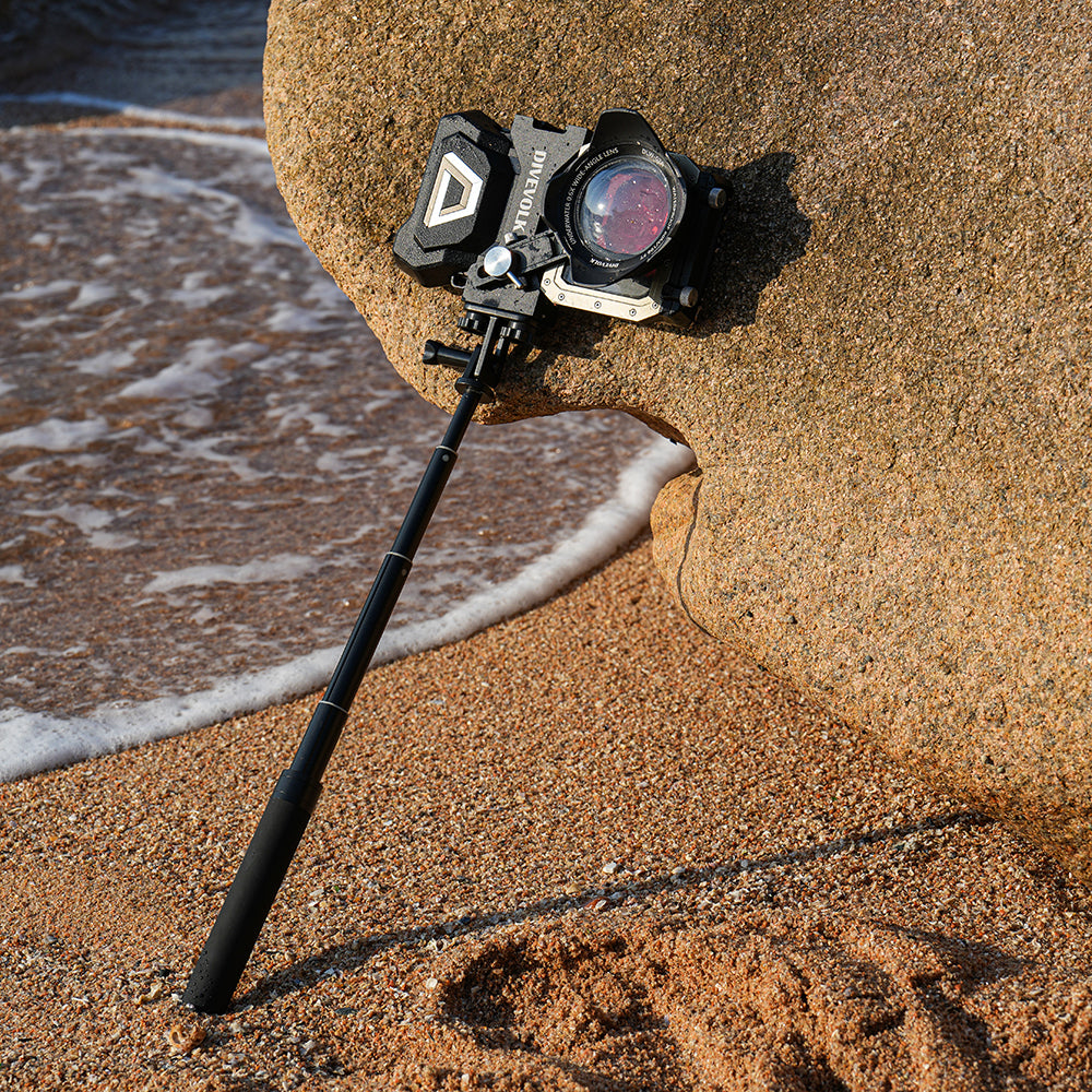 DIVEVOLK underwater Dual Lock Selfie Stick for Seatouch 4 Max underwater housing