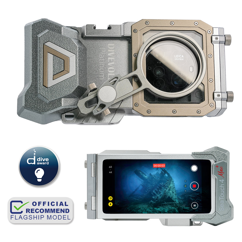 DIVEVOLK SeaTouch 4 Max Platinum Underwater Touchscreen Housing for Smartphone-nitescuba