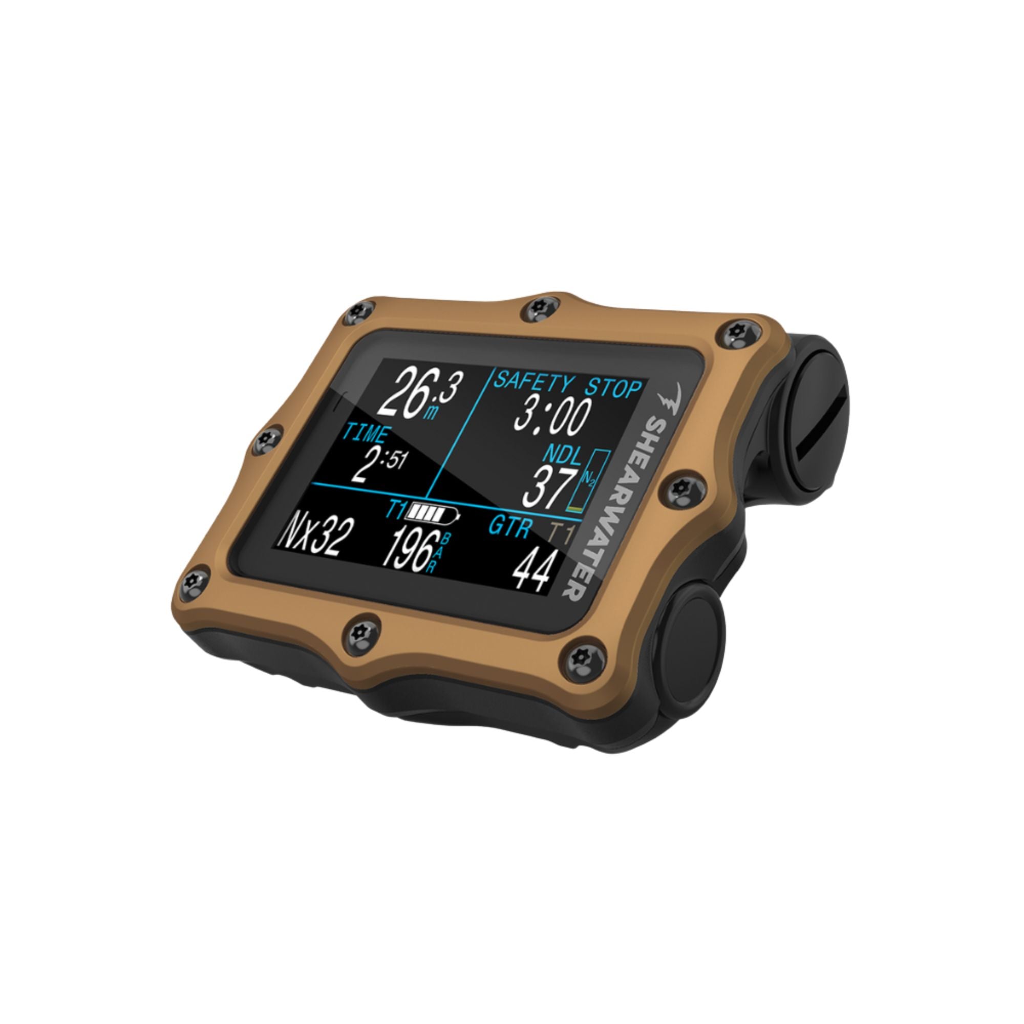 Shearwater Perdix 2 Ti Bronze Journeys Dive Computer-nitescuba