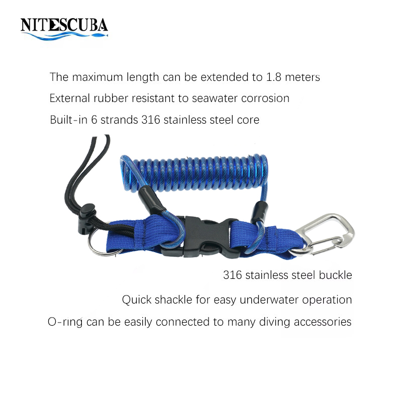 316 Anti-lost Spiral Spring Coil Camera Lanyard Clip Buckle