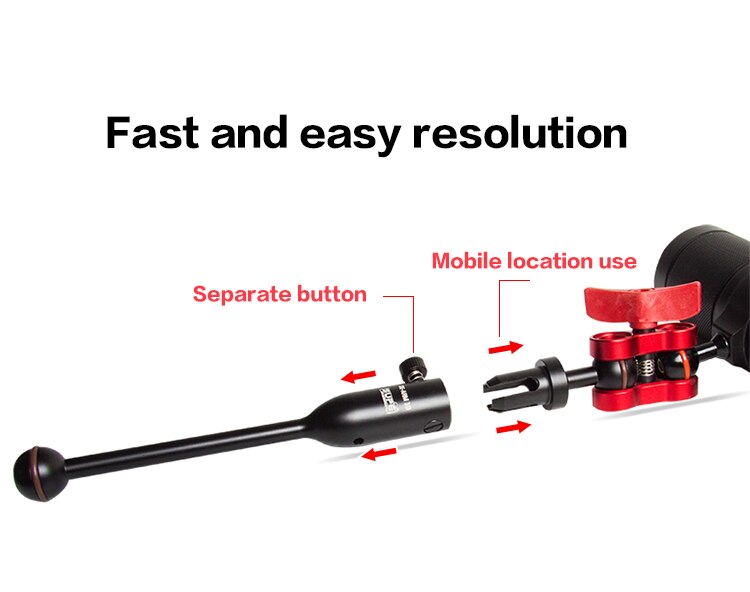 NiteScuba Diving detachable arm for strobe light-nitescuba