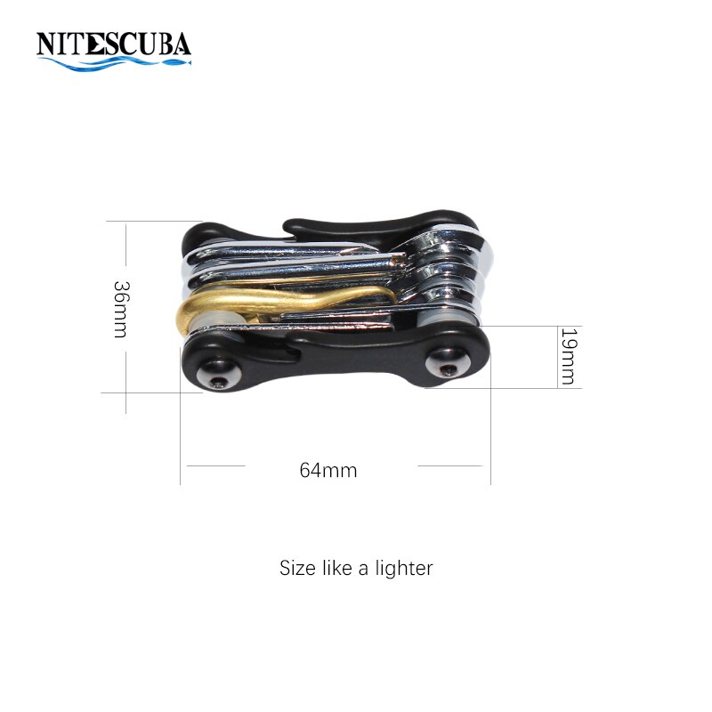 Multiple Tool Kit Portable Folding Key 316 Stainless Steel-nitescuba