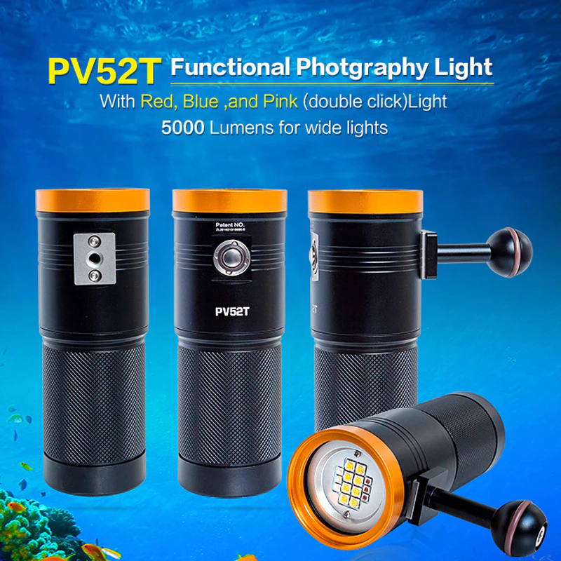Scubalamp PV52T Diving Video Light-nitescuba
