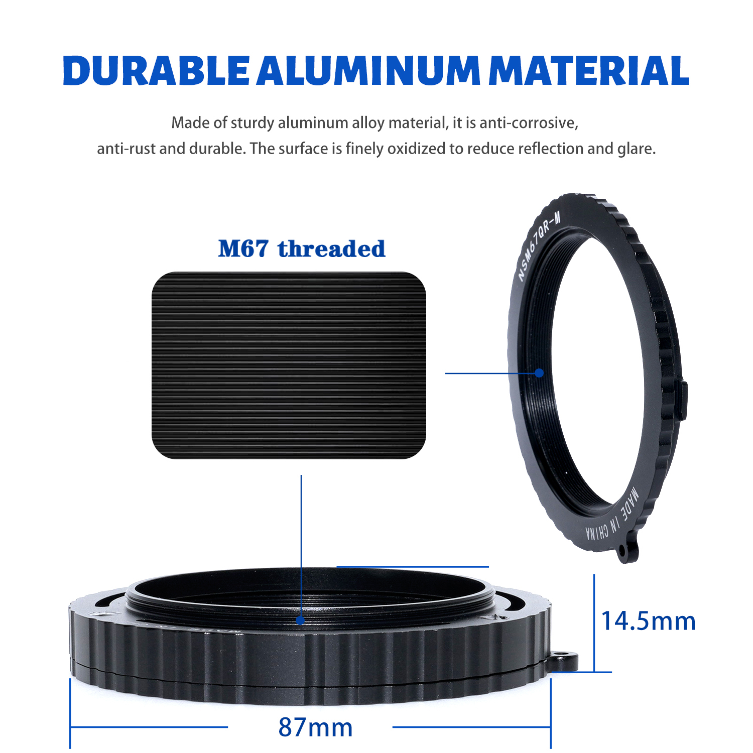 NITESCUBA NS-M67QS Magnetic ring for M67 lens quick release