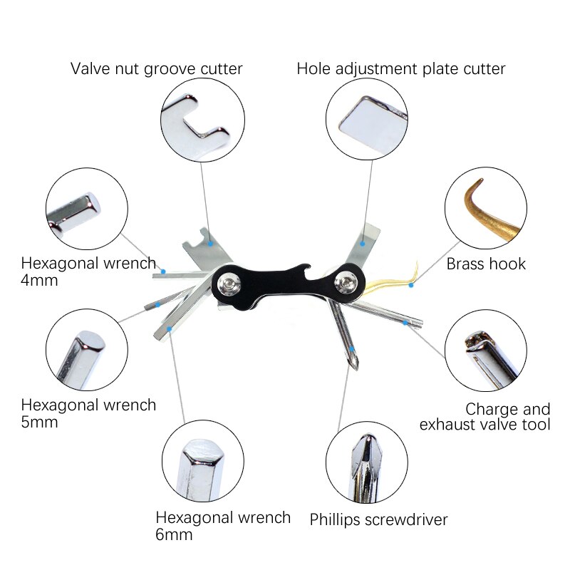 Multiple Tool Kit Portable Folding Key 316 Stainless Steel-nitescuba
