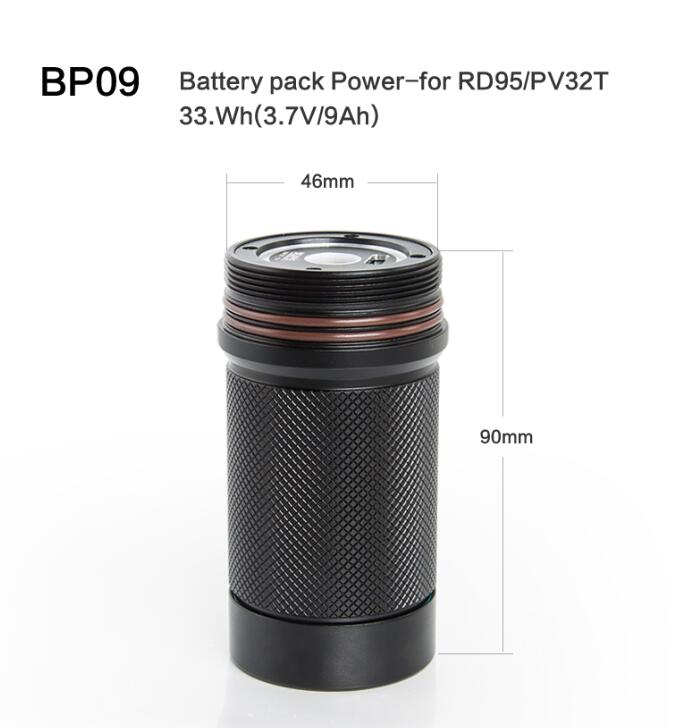 Rechargable lithium battery for Scubalamp PV52T/PV32T-nitescuba