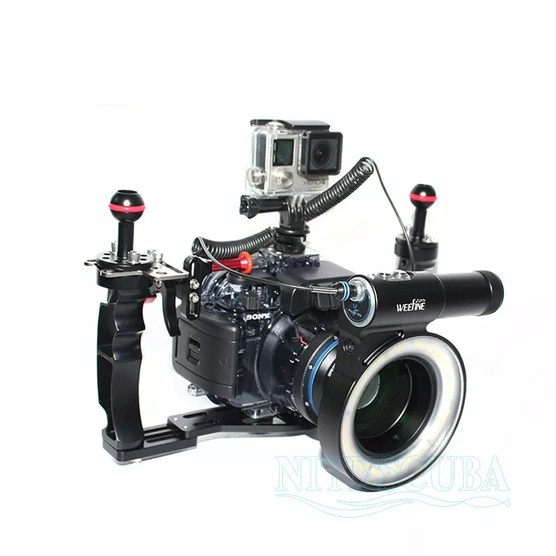 Nitescuba Diving Photography Marco Combo Kit 1000 Lumen Ring Light  Close Up Lens Camera Tray  Bracket Sony Rx-100 Tg6 Housing-nitescuba