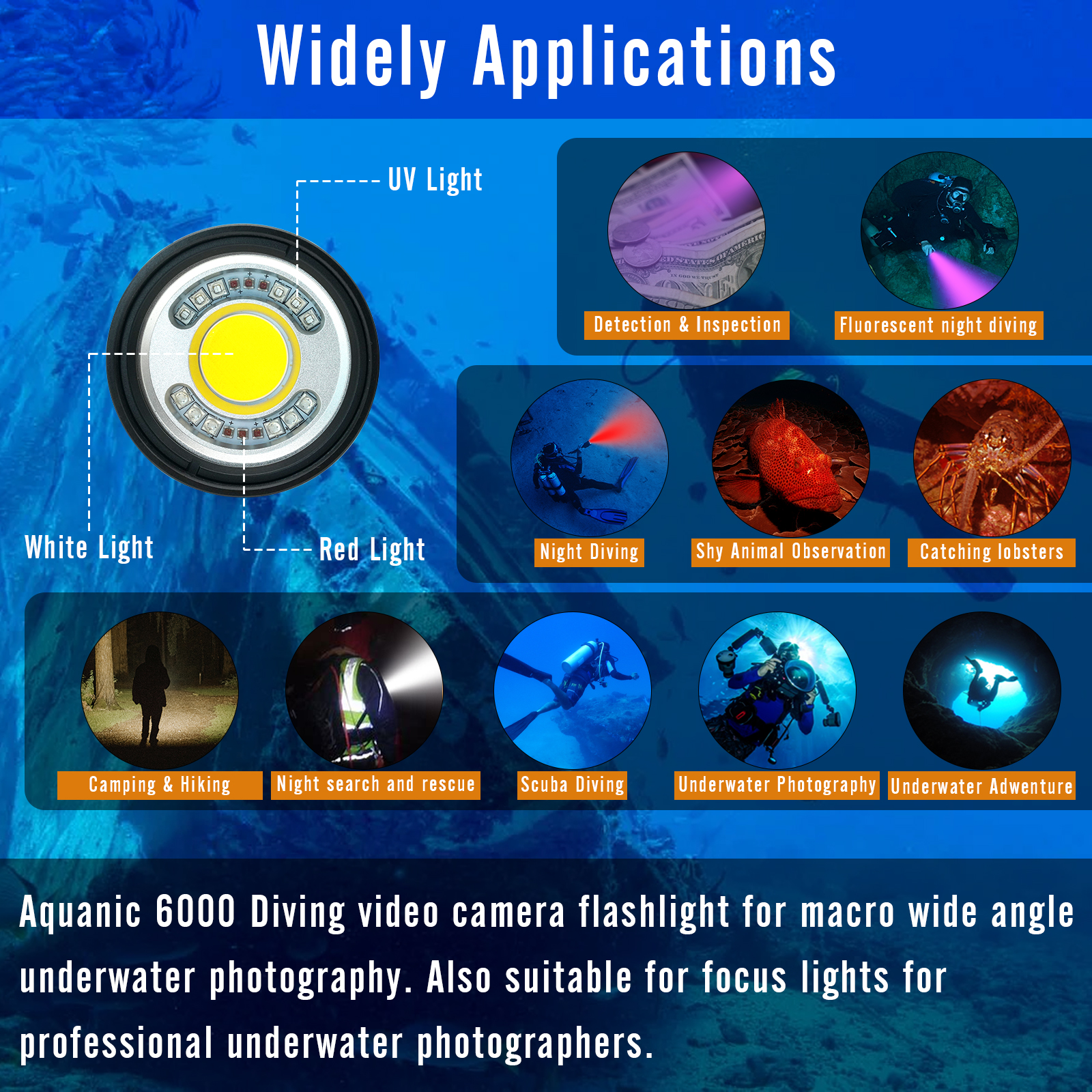 Aquanic S6000 photo&strobe light