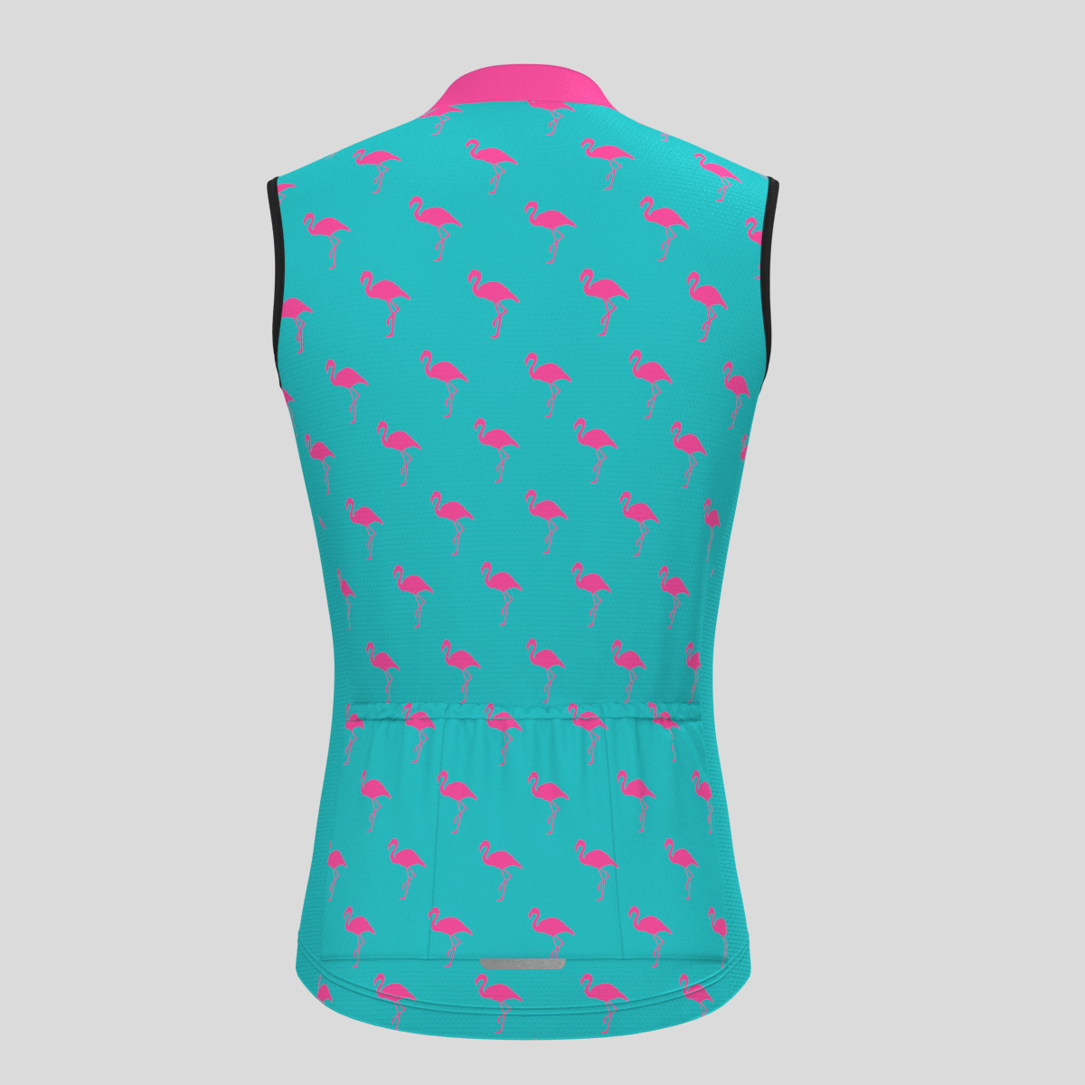 Flamingo Men's Sleeveless Cycling Jersey - Blue/Pink