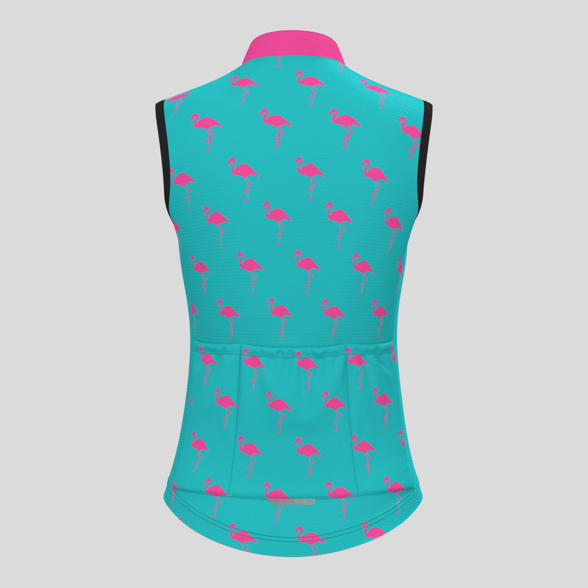 Women's Flamingo Sleeveless Cycling Jersey - Blue/Pink