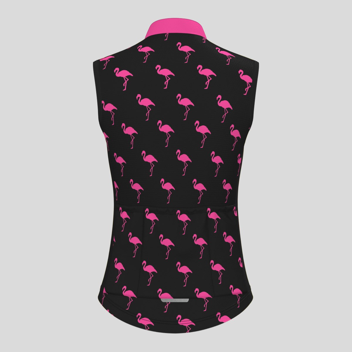 Women's Flamingo Sleeveless Cycling Jersey - Black/Pink