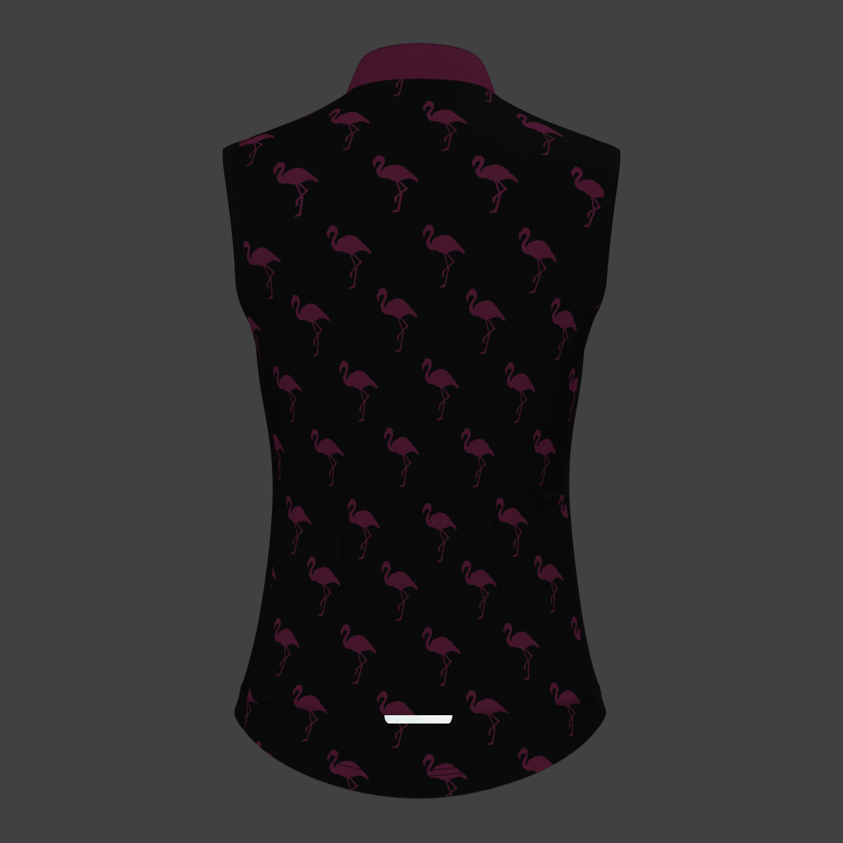 Women's Flamingo Sleeveless Cycling Jersey - Black/Pink