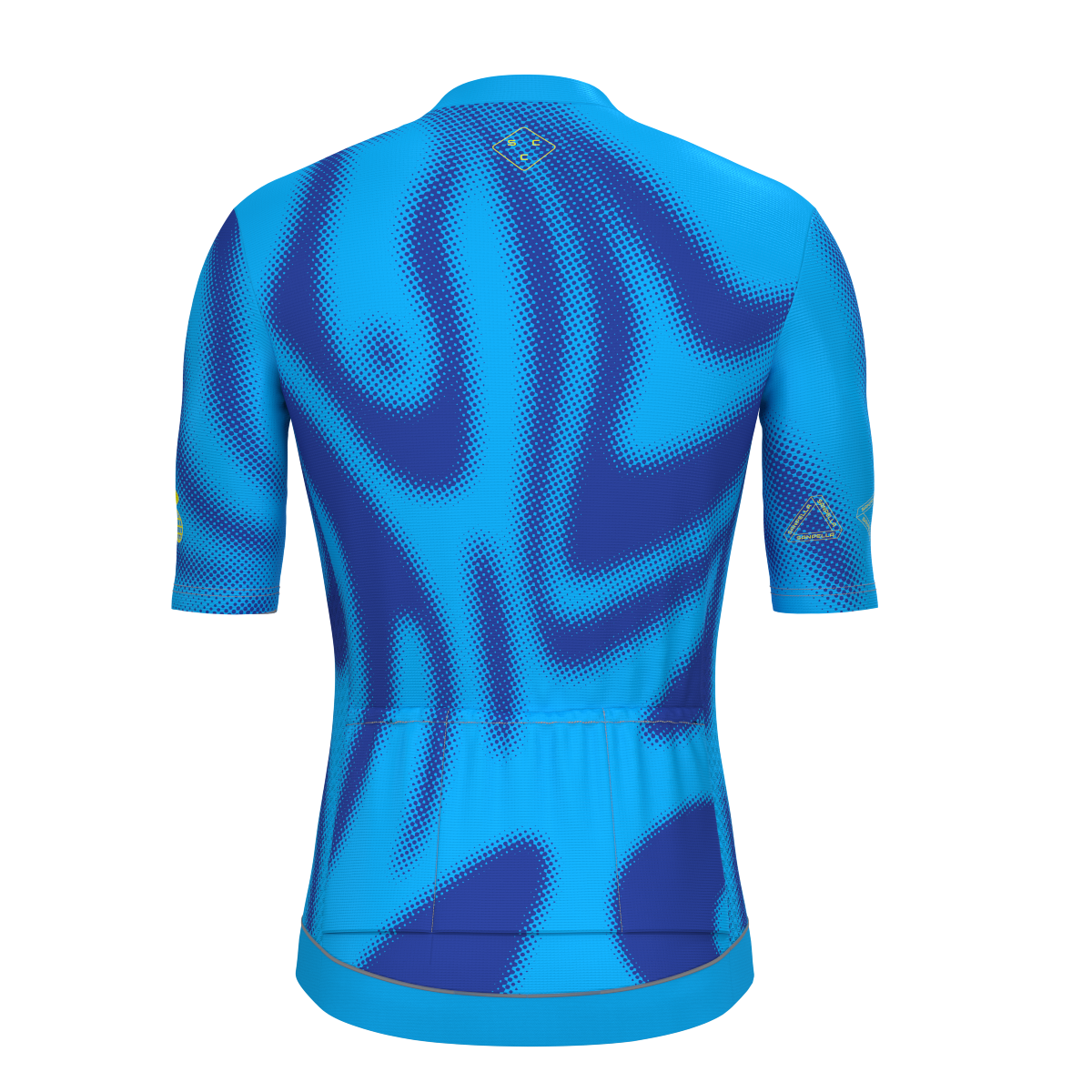 Men's Motivate Gradient dots Cycling jersey - Blue/Lime