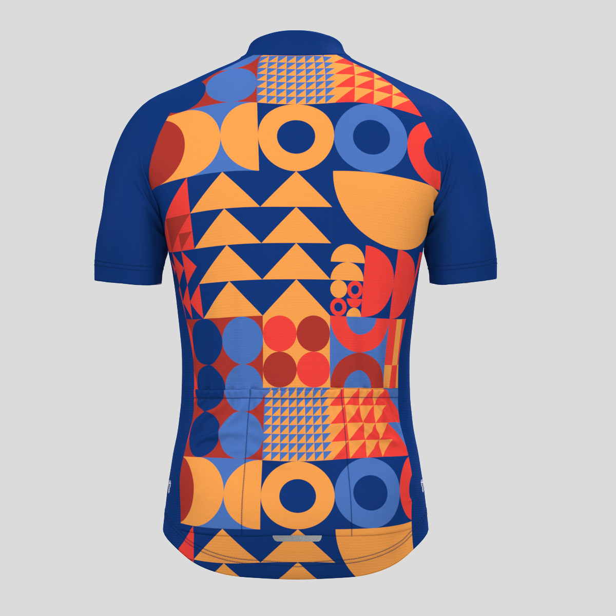 Abstract Bauhaus Men's Cycling Jersey - Blue