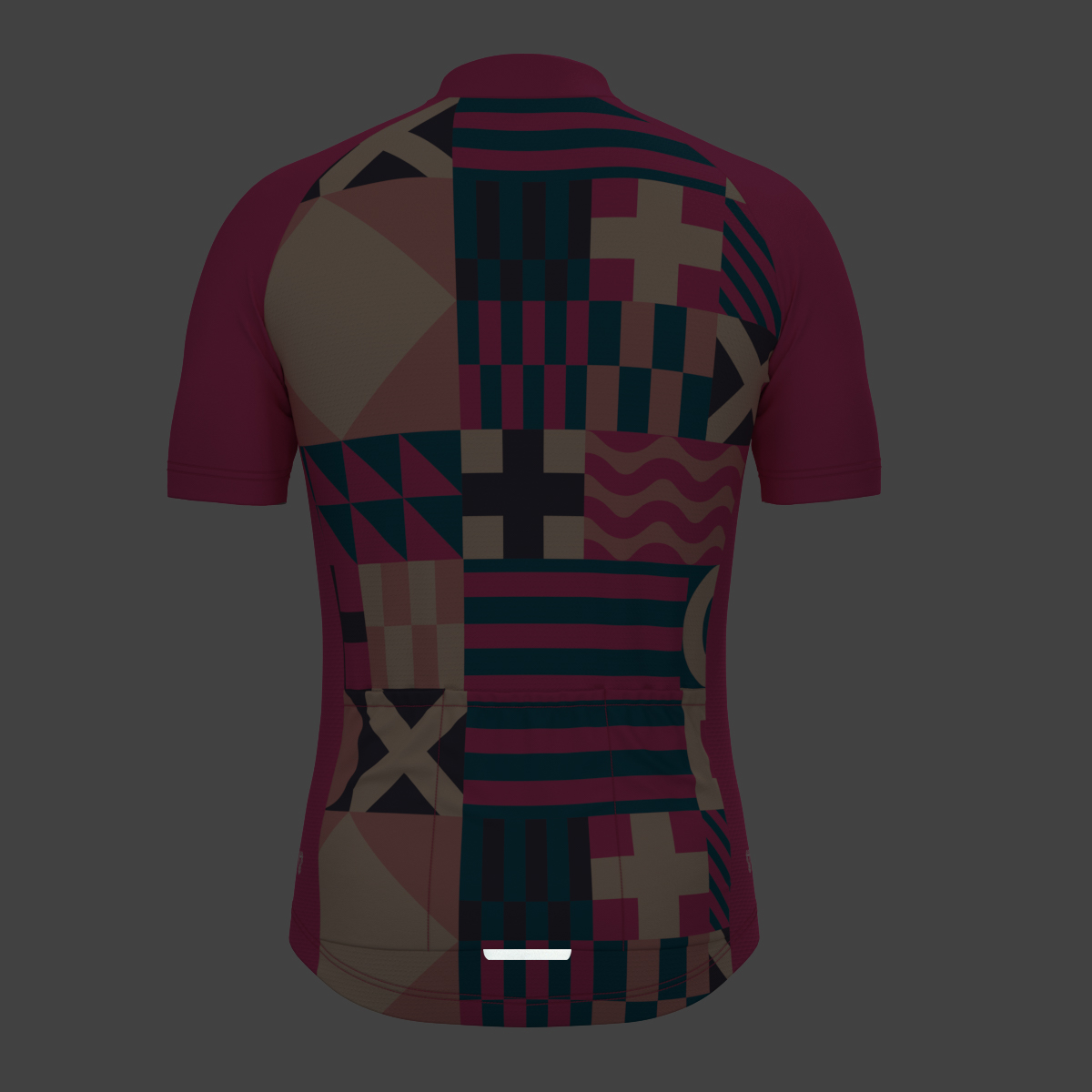 Abstract Bauhaus Men's Cycling Jersey - Pink