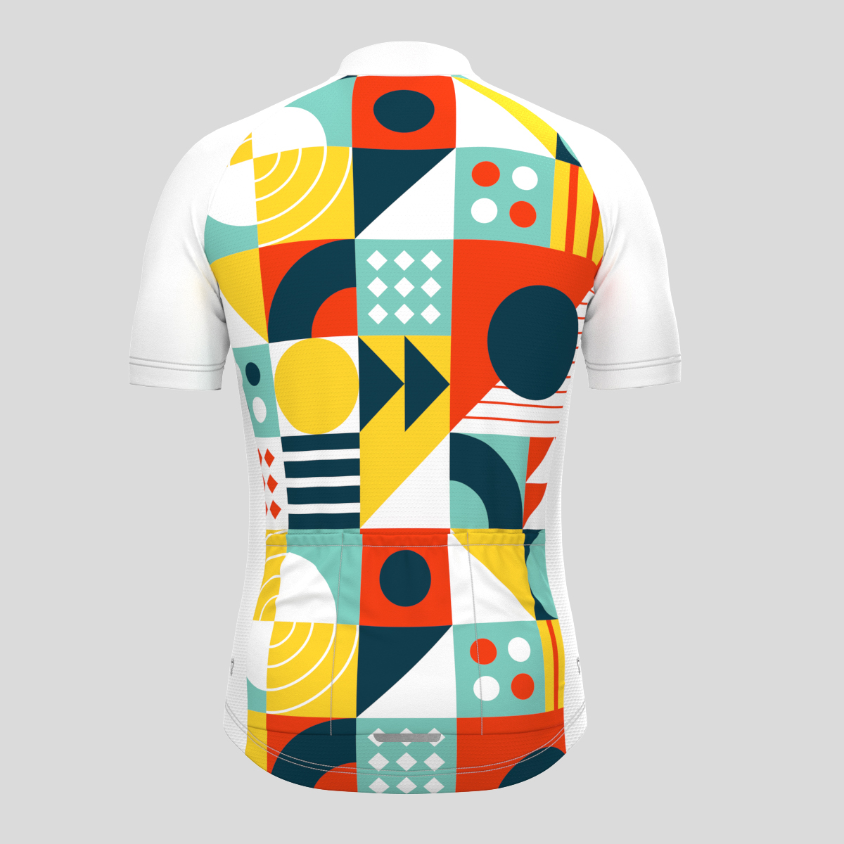 Abstract Geometric Men's Cycling Jersey - Green