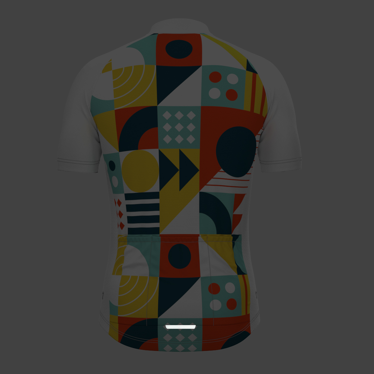 Abstract Geometric Men's Cycling Jersey - Green