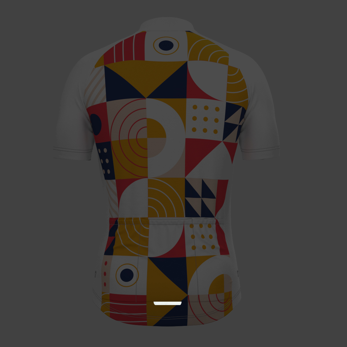 Abstract Geometric Men's Cycling Jersey - Orange