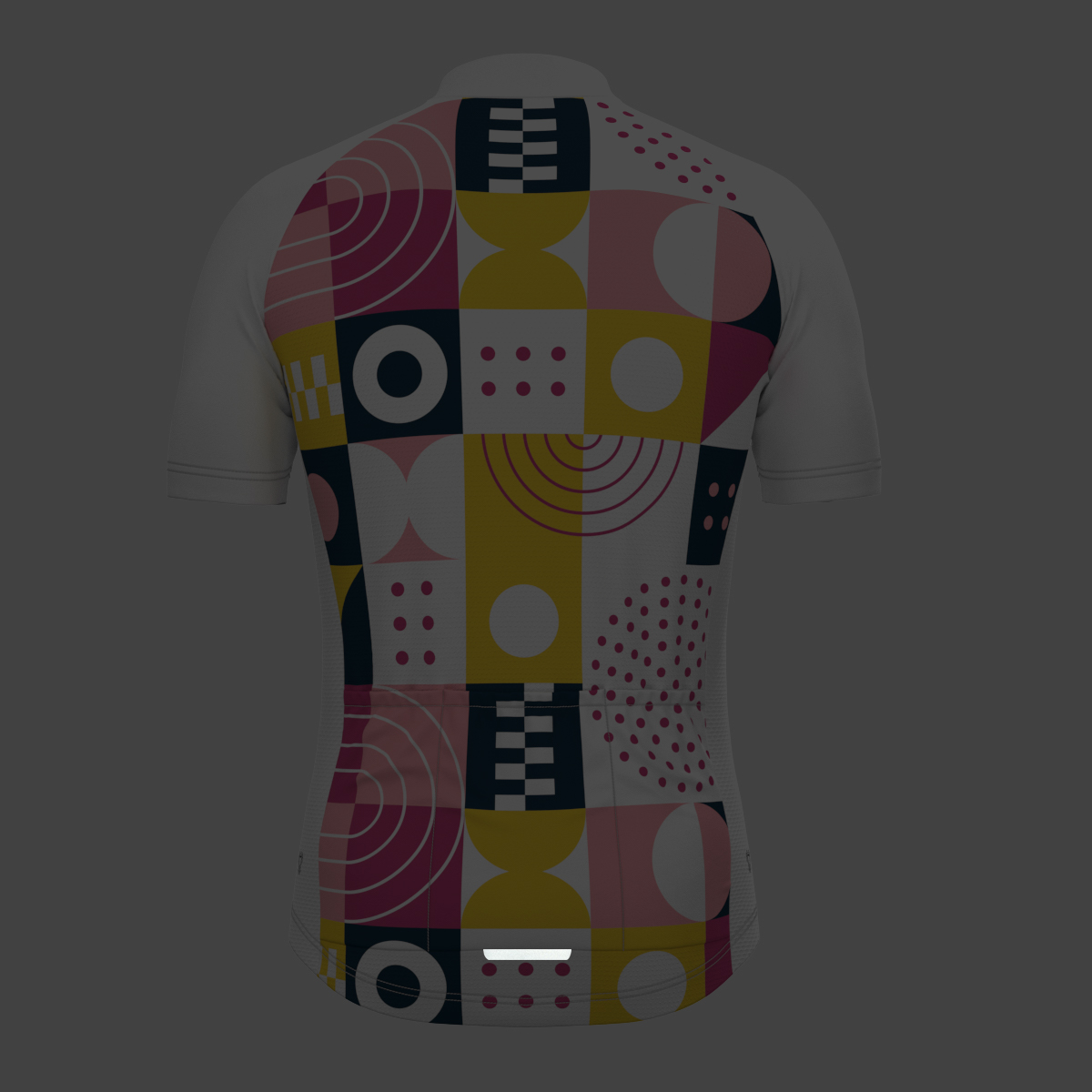 Abstract Geometric Men's Cycling Jersey - Purple