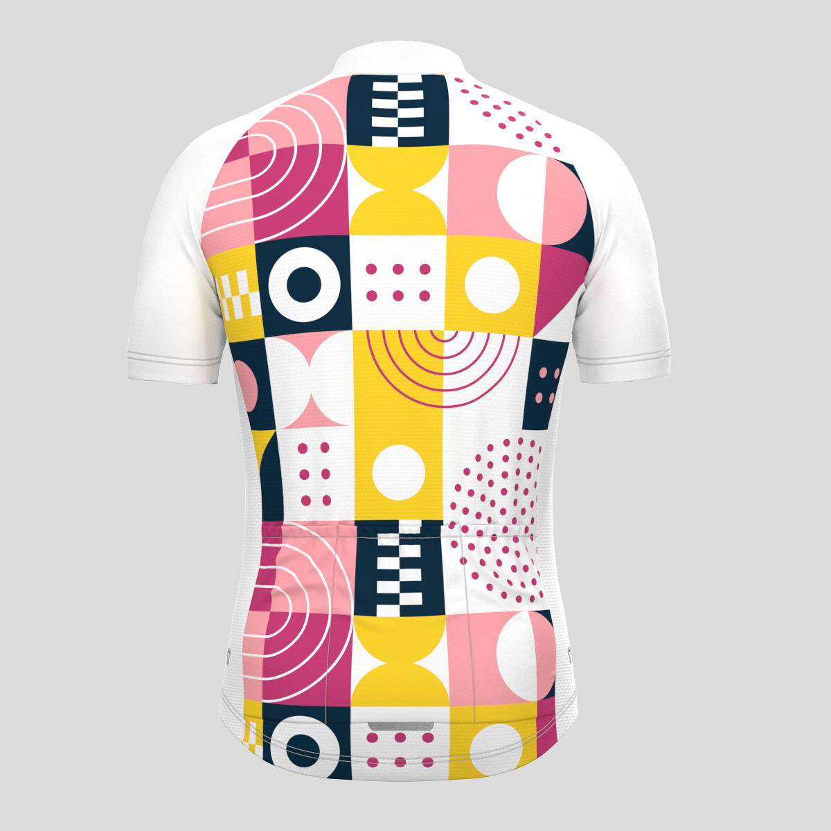 Abstract Geometric Men's Cycling Jersey - Purple