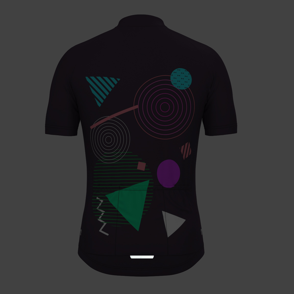 Abstract Memphis Men's Cycling Jersey - Purple