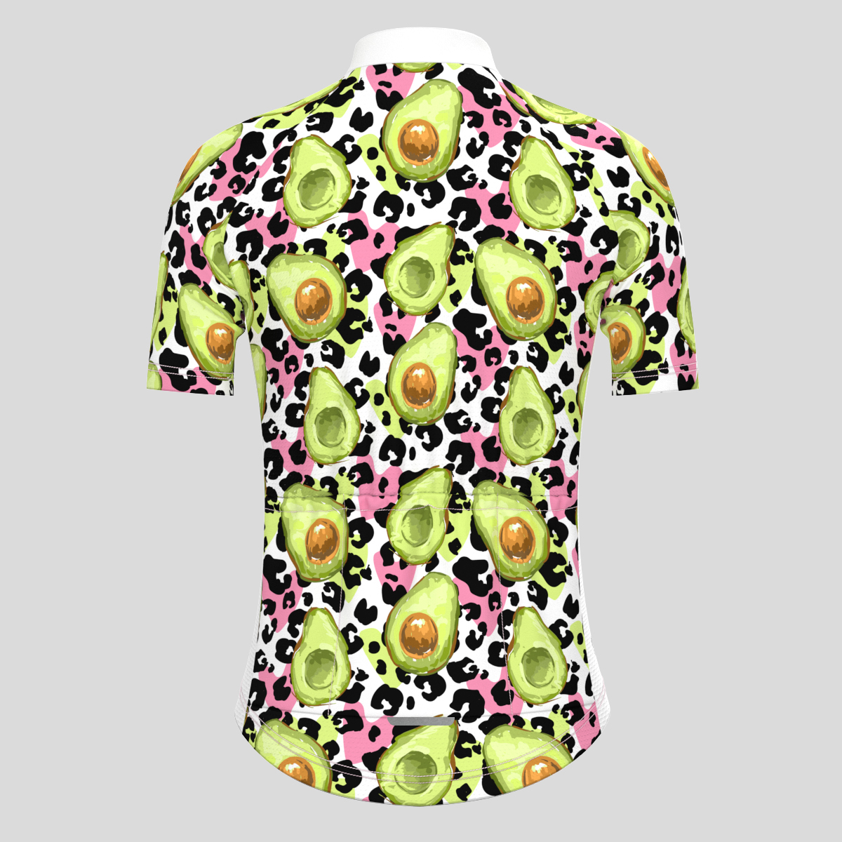 Avocado Leopard Print Women's Cycling Jersey