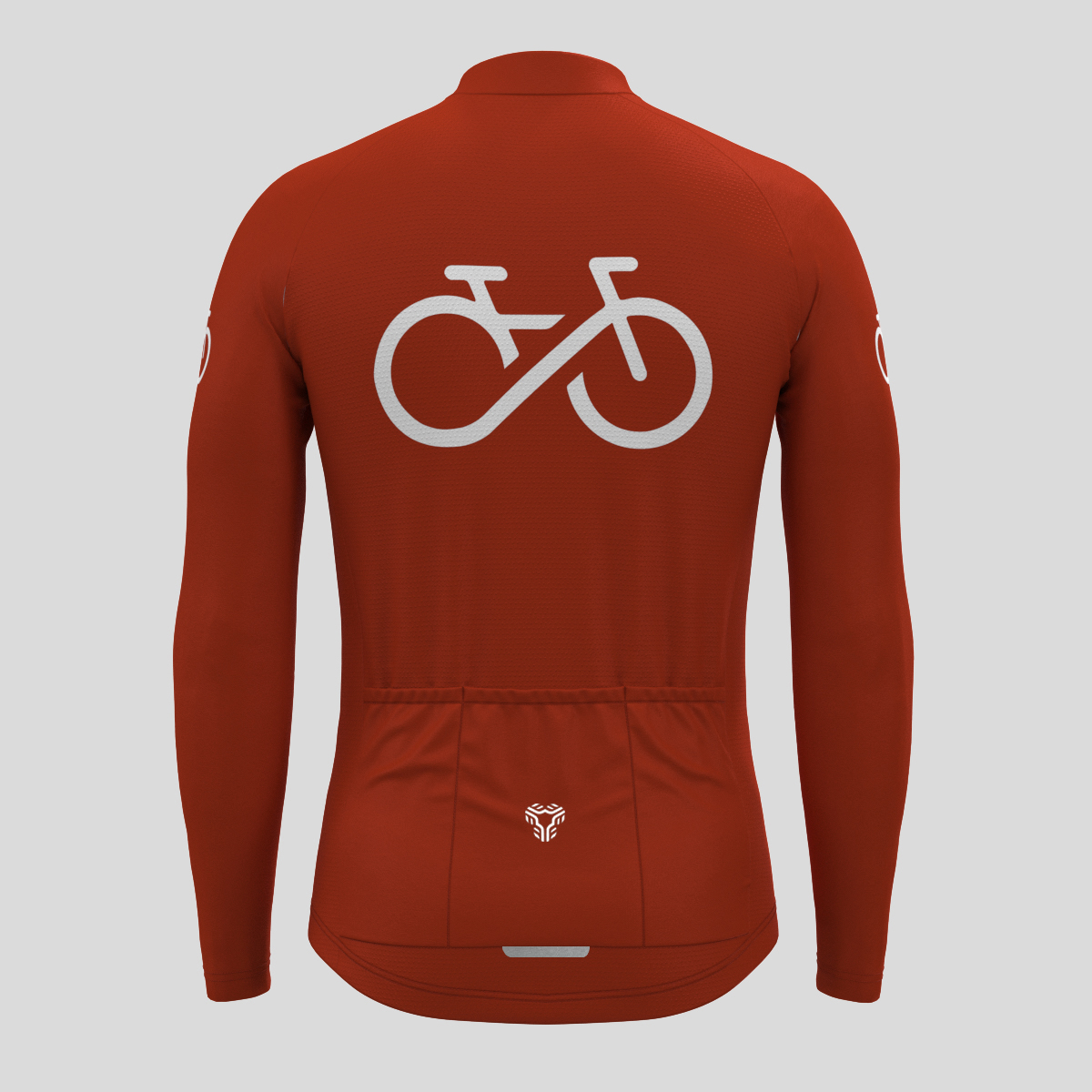 Bike Forever Men's LS Cycling Jersey - Brick