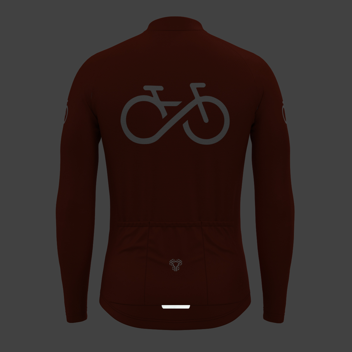 Bike Forever Men's LS Cycling Jersey - Brick