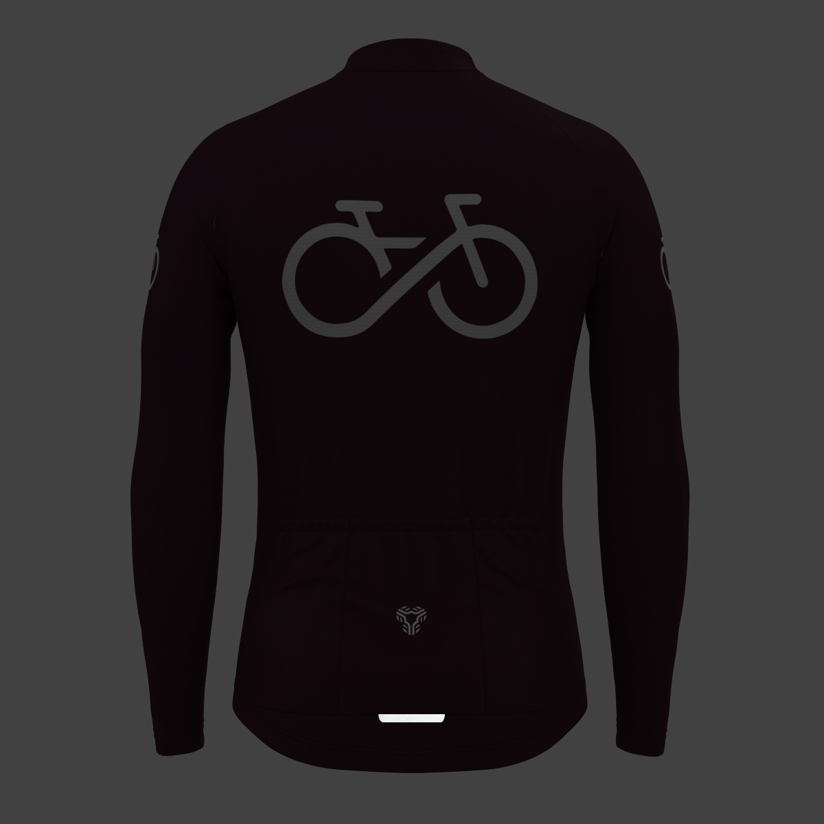 Bike Forever Men's LS Cycling Jersey - Burgundy