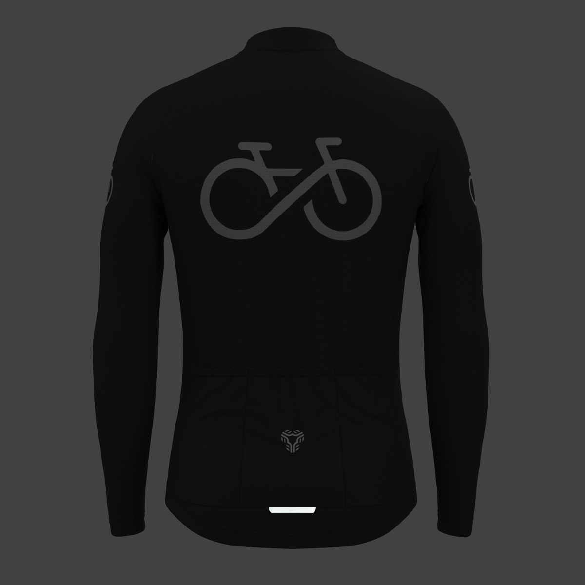 Bike Forever Men's LS Cycling Jersey - Graphite