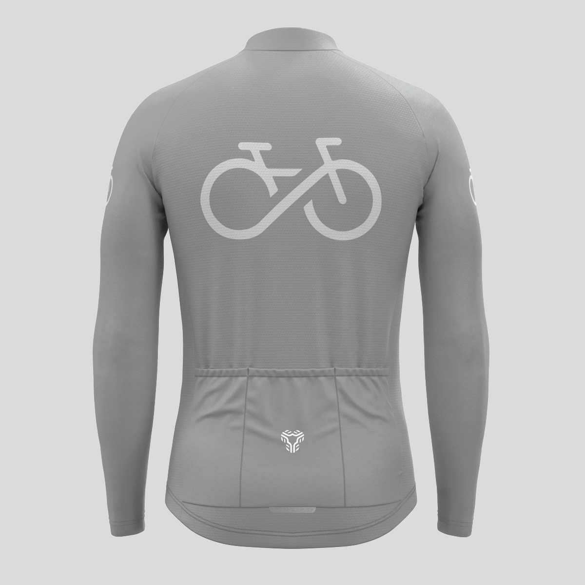 Men's Ride Forever LS Cycling Jersey - Gray