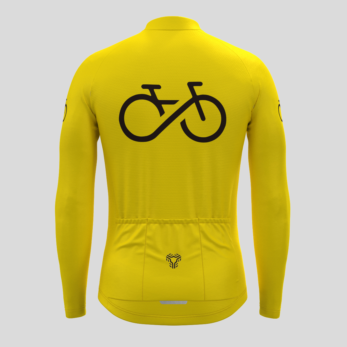 Men's Ride Forever LS Cycling Jersey - Maize