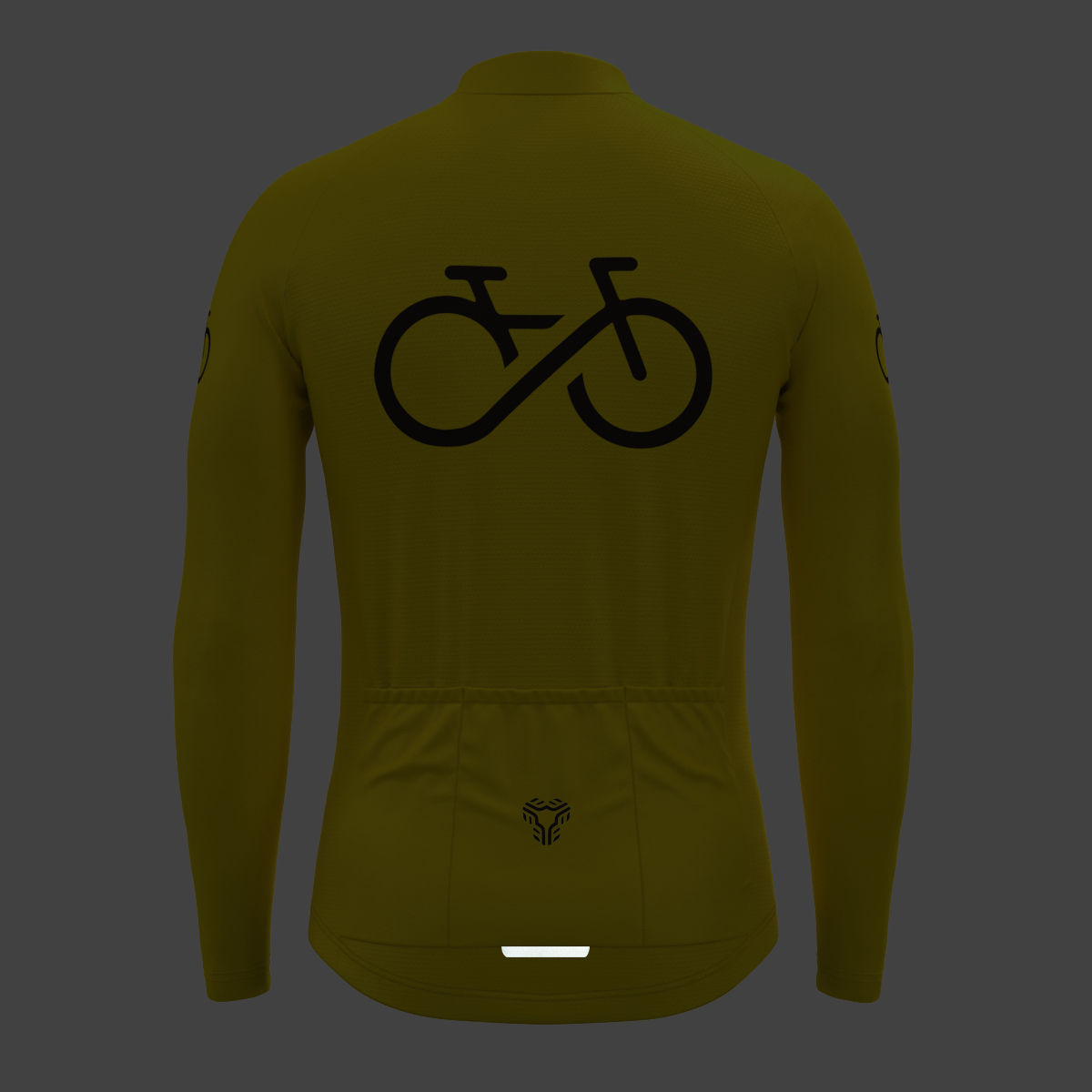 Men's Ride Forever LS Cycling Jersey - Maize