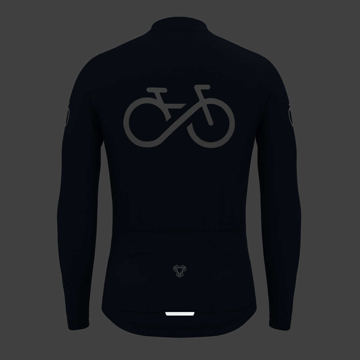 Men's Ride Forever LS Cycling Jersey - Navy