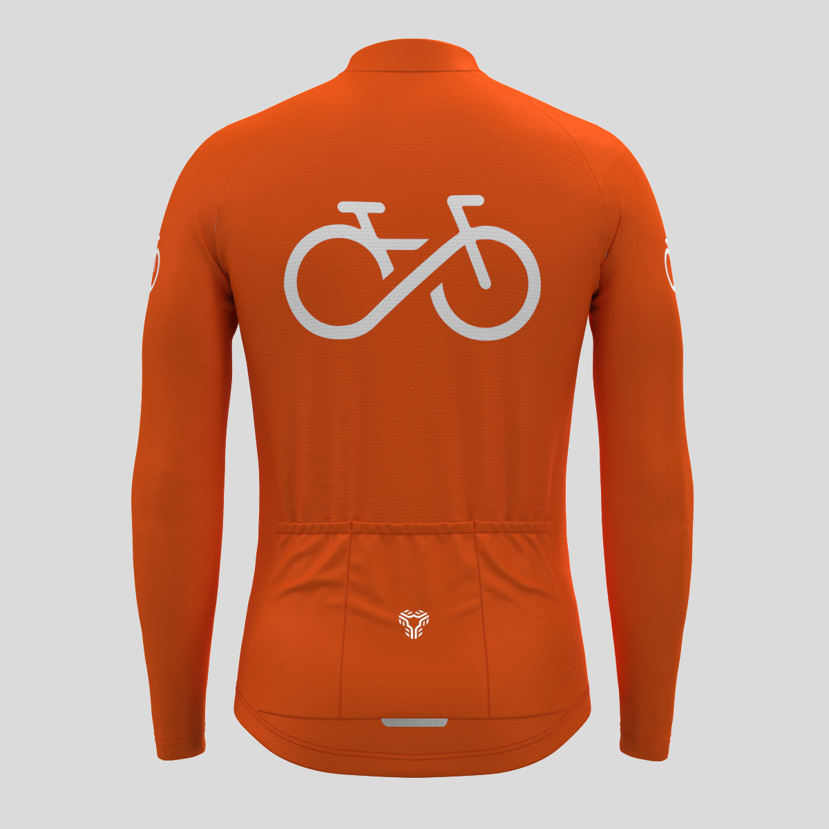 Bike Forever Men's LS Cycling Jersey - Tangerine