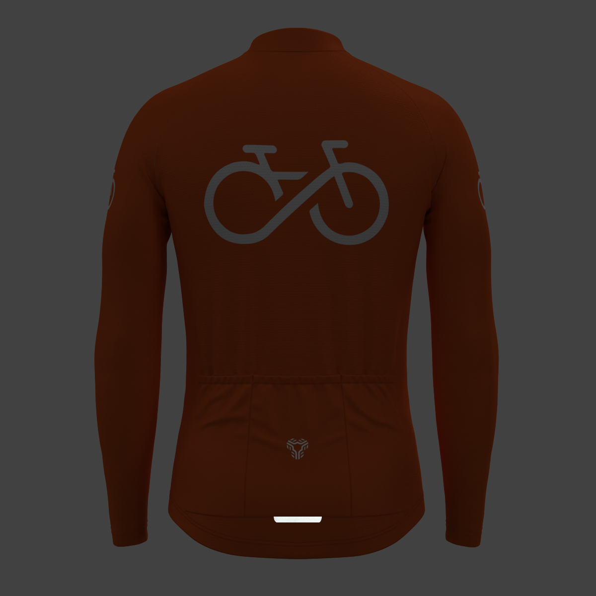 Bike Forever Men's LS Cycling Jersey - Tangerine