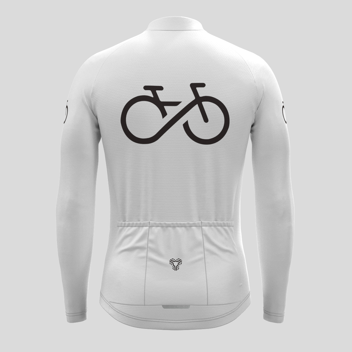 Bike Forever Men's LS Cycling Jersey - White