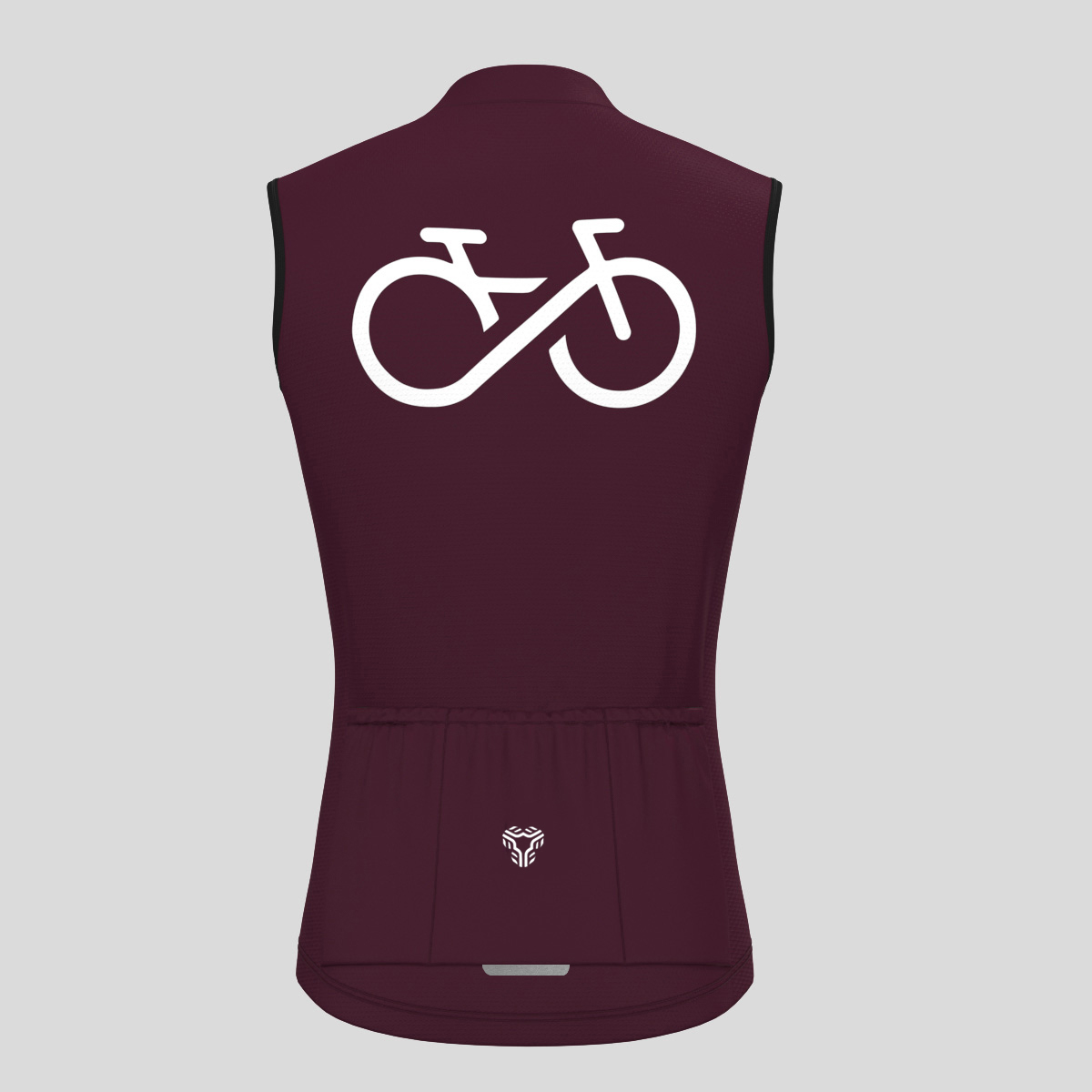 Men's Bike Forever Sleeveless Cycling Jersey - Burgundy