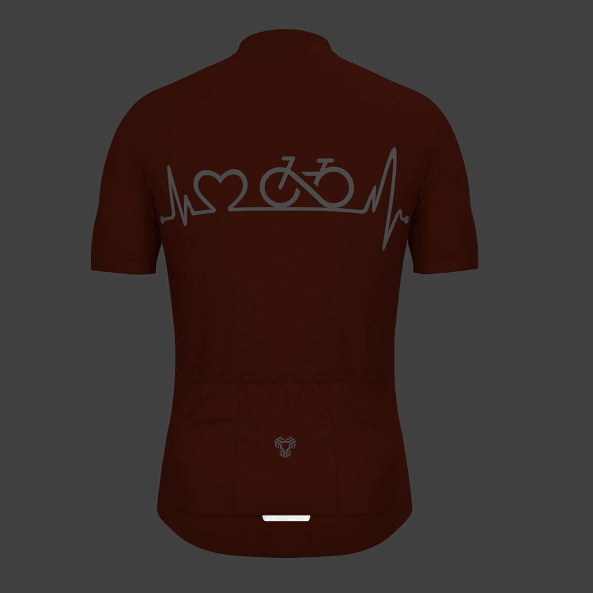 Bike Heartbeat Men's Cycling Jersey - Brick