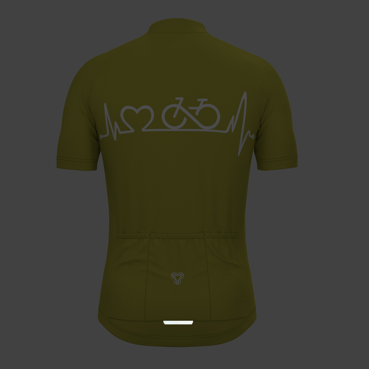 Bike Heartbeat Men's Cycling Jersey - Fern