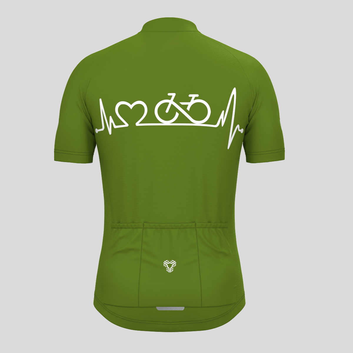 Bike Heartbeat Men's Cycling Jersey - Forest