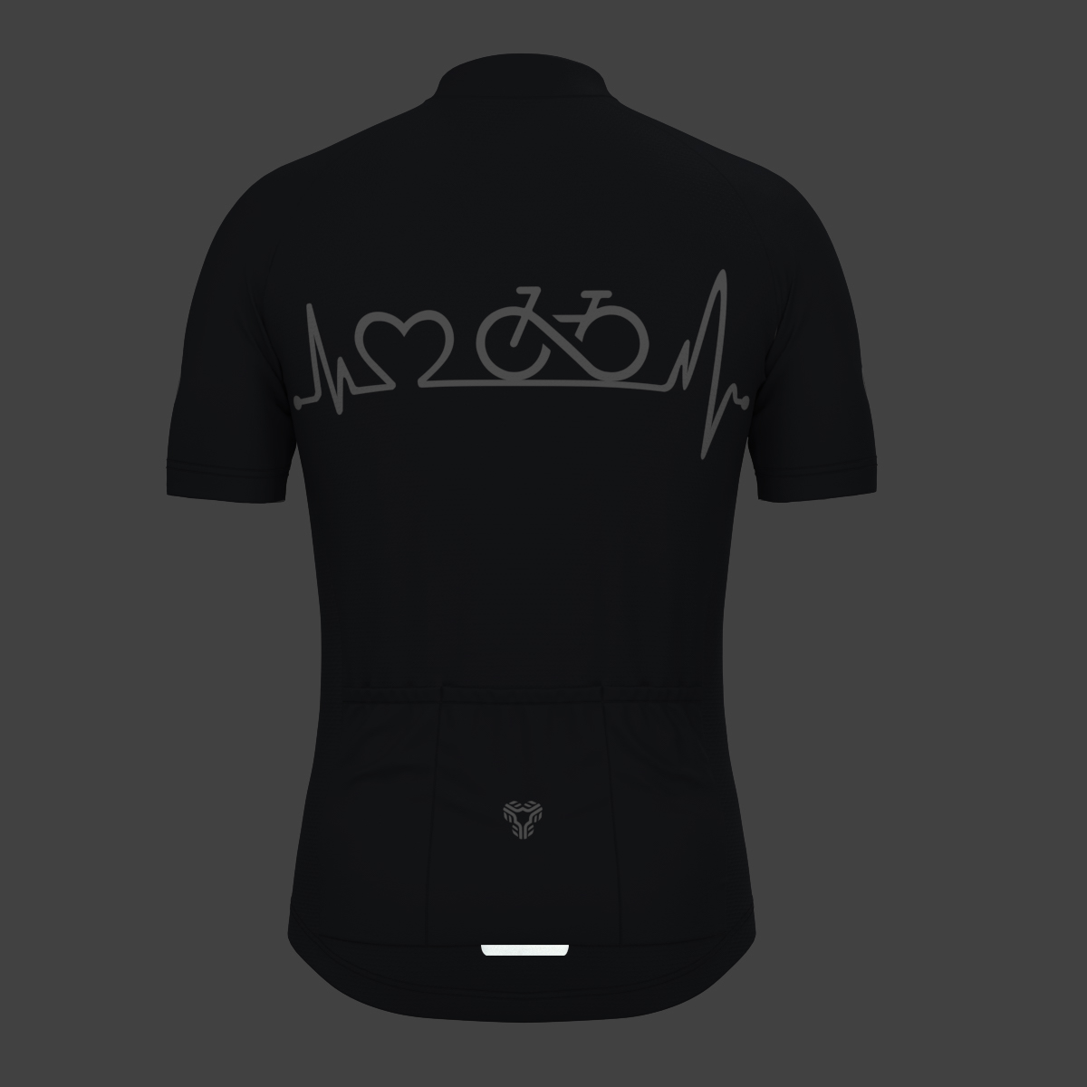 Bike Heartbeat Men's Cycling Jersey - Graphite 